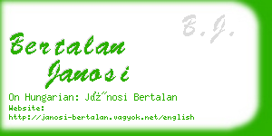 bertalan janosi business card